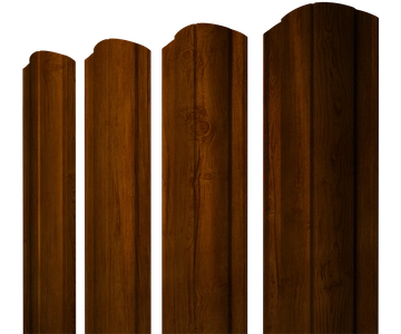 Штакетник Круглый фигурный Grand Line 0,4 Принт Премиум Golden Wood Intense FTC GL 719724
