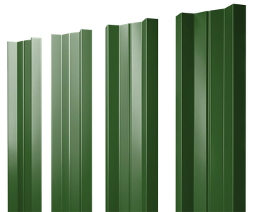 Штакетник М-образный A с прямым резом Grand Line 0,45 ПЭ RAL 6002 лиственно-зеленый GL 175673
