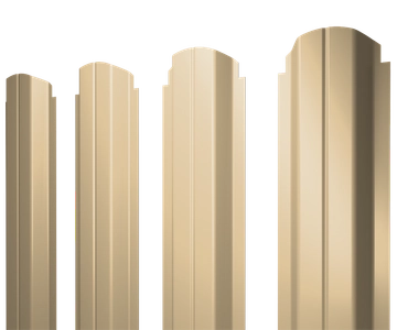 Штакетник П-образный A фигурный Grand Line 0,45 ПЭ RAL 1014 слоновая кость GL 176165