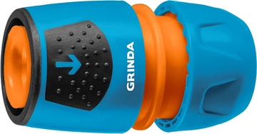 GRINDA  TU-A, 1/2″ - 3/4″, быстросъемный, с автостопом, пластиковый с TPR, для шланга, универсальный соединитель, PROLine (8-426227) 8-426227_z02