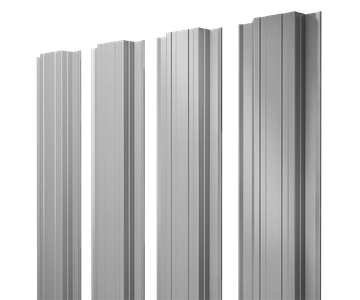 Штакетник Прямоугольный с прямым резом Grand Line 0,5 ПЭ RAL 7004 сигнальный серый GL 622169