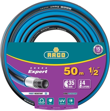 RACO  EXPERT, 1/2″, 50 м, 35 атм, четырёхслойный, армированный, поливочный шланг (40302-1/2-50) 40302-1/2-50_z01