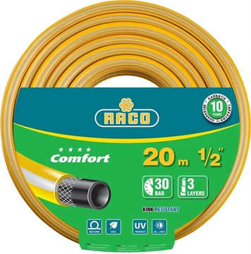 RACO  COMFORT, 1/2″, 20 м, 30 атм, трёхслойный, армированный, поливочный шланг (40303-1/2-20) 40303-1/2-20_z01