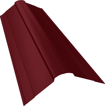Планка конька фигурного 100х100 Grand Line 0,5 Сатин матовый ТХ RAL 3005 красное вино (2м) GL 541595
