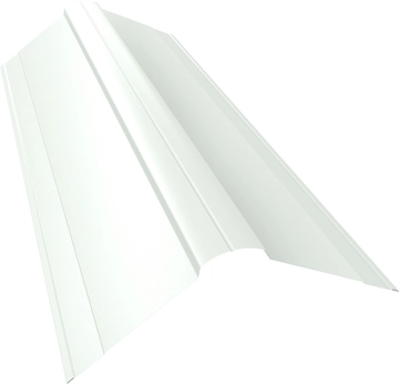 Планка конька фигурного 150х150 Grand Line 0,7 ПЭ с пленкой RAL 9003 сигнальный белый (2м) GL 646604