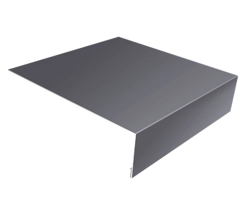 Планка лобовая/околооконная простая 190х50 Grand Line 0,7 ПЭ с пленкой RAL 7004 сигнальный серый (3м) GL 495677