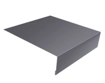 Планка лобовая/околооконная простая 190х50 Grand Line 0,5 ПЭ с пленкой RAL 7004 сигнальный серый (3м) GL 625778