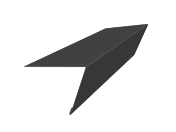 Планка капельник обратный 105х80 Фартук S16 Grand Line 0,45 ПЭ с пленкой RAL 7016 антрацитово-серый (2м) GL 619052