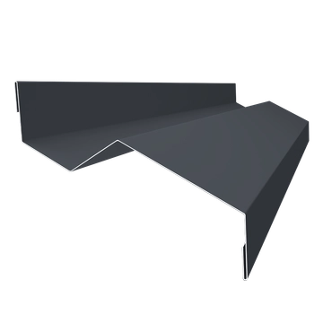 Планка примыкания внакладку 25х17х35х17 Grand Line 0,5 Velur RAL 7024 мокрый асфальт (3м) GL 543524