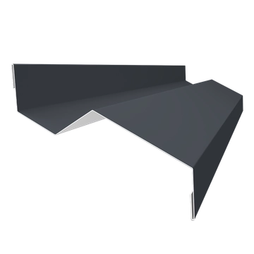 Планка примыкания внакладку 25х17х35х17 Grand Line 0,5 PurPro с пленкой RAL 7024 мокрый асфальт (2м) GL 563469