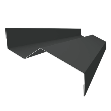 Планка примыкания внакладку 25х17х35х17 Grand Line 0,45 ПЭ двухсторонний с пленкой RAL 7016 антрацитово-серый (3м) GL 649533