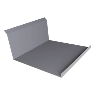 Планка примыкания нижняя 20х122х260х15 Grand Line 0,45 ПЭ с пленкой RAL 7004 сигнальный серый (3м) GL 490217