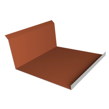 Планка примыкания нижняя 20х122х260х15 Grand Line 0,45 Drap СТ RAL 8004 терракота (3м) GL 490046