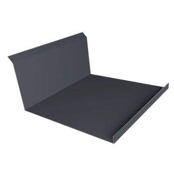 Планка примыкания нижняя 20х122х260х15 Grand Line 0,5 Velur RAL 7024 мокрый асфальт (2м) GL 550386