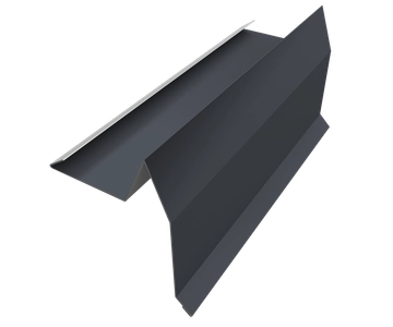 Планка торцевая для шифера Grand Line 0,45 ПЭ с пленкой RAL 7024 мокрый асфальт (3м) GL 654928
