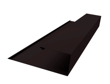 Планка торцевая страховочная Grand Line 0,5 Velur RAL 9005 черный (2м) GL 549485