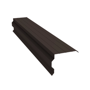 Планка торцевая фигурная 90х110 Grand Line 0,5 Сатин матовый RR 32 темно-коричневый (3м) GL 533475