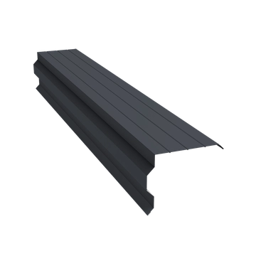 Планка торцевая фигурная 90х110 Grand Line 0,5 PurPro с пленкой RAL 7024 мокрый асфальт (2м) GL 564454