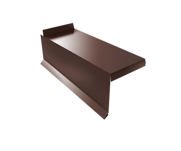 Планка торцевая сегментная Квадро профи Grand Line Левая 0,45 Drap TwinColor RAL 8017 шоколад GL 651726