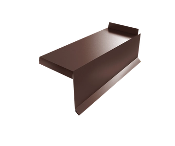 Планка торцевая сегментная Квадро профи Grand Line Правая 0,5 PurPro RAL 8017 шоколад GL 564427