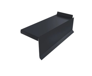 Планка торцевая сегментная Квадро профи Grand Line Правая 0,5 ПЭ RAL 7024 мокрый асфальт GL 652051