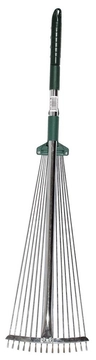 RACO  R744, длина 790-1240 мм, ширина 175-550 мм, с телескопическим черенком, 15 зубцов, регулируемые веерные грабли (4231-53/744) 4231-53/744