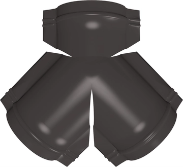 Тройник Y малого конька полукруглого Grand Line 0,45 Drap ТР с пленкой RR 32 темно-коричневый GL 729102