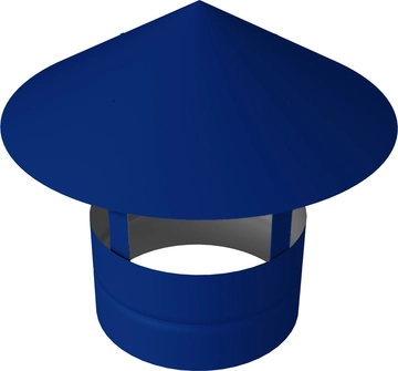Дымник на трубу круглый d110 0,5 Сатин с пленкой RAL 5005 сигнальный синий GL 368586