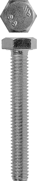 ЗУБР DIN 933, кл. пр. 5.8, M12 х 20 мм, цинк, 5 шт, болт (4-303076-12-020) zb  4-303076-12-020