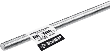 ЗУБР DIN 975, кл. пр. 6.8, М6 x 1000 мм, резьбовая шпилька, 1 шт, Профессионал (30336-06-1) zb  30336-06-1