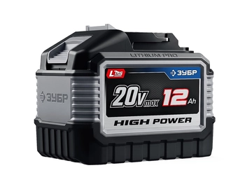 ЗУБР High Power, 20 В, 12.0 А·ч, аккумулятор LMS, ПРОФЕССИОНАЛ (BP-H-20-12) zb  bp-h-20-12