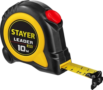 STAYER Leader, 10 м х 25 мм, рулетка с автостопом, Professional (3402-10-25) zb  548893