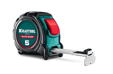 KRAFTOOL AutoStop 5м х 19мм, профессиональная рулетка с автостопом (3412-5-19) zb  3412-5-19_z01