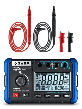 ЗУБР ММ-5000 цифровой мегаомметр, Профессионал (59847) zb  59847