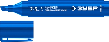 ЗУБР МП-300К синий, 2-5 мм, клиновидный перманентный маркер (06323-7) zb  06323-7
