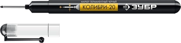 ЗУБР Колибри-20 черный, наконечник L 20 мм, ᴓ 2 мм, перманентный маркер для отверстий (06328-2) zb  06328-2_z01