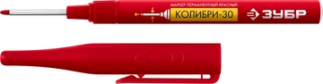 ЗУБР Колибри-30 красный, наконечник L 30 мм, d 3.0 мм, перманентный маркер для отверстий (06338-3) zb  06338-3