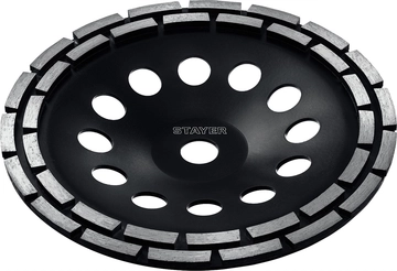 STAYER Double, d 180 мм, двухрядная алмазная шлифовальная чашка (33381-180) zb  33381-180_z02