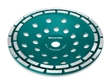 KRAFTOOL Double d 230 мм, двухрядная алмазная чашка, INDUSTRIAL (33369-230) zb  33369-230