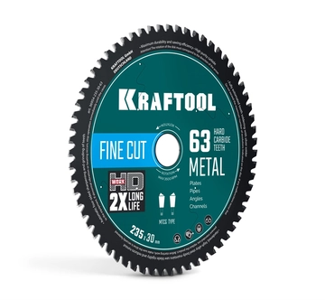 KRAFTOOL Metal Cut 235 х 30 мм, 63Т, диск пильный по металлу и стали (36954-235-30-63) zb  36954-235-30-63