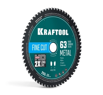 KRAFTOOL Metal Cut 255 х 30 мм, 63Т, диск пильный по металлу и стали (36954-255-30-63) zb  36954-255-30-63