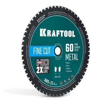 KRAFTOOL Metal Cut 305 х 25.4 мм, 60Т, диск пильный по металлу и стали (36954-305-25.4-60) zb  36954-305-25.4-60