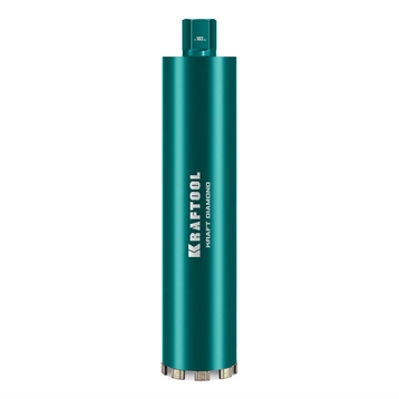 KRAFTOOL DIAMOND 102 мм (450 мм, 1 1/4″, лазерная сварка, сухое сверление с микроударом), алмазная коронка по железобетону (29825-102) zb  29825-102