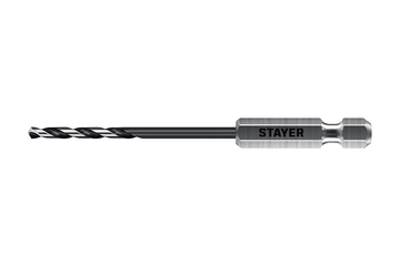 STAYER НЕХ-1/4″, d 2.5 х 79 мм, сверло по металлу для винтовёртов и шуруповертов IMPACT READY (29603-2.5) zb  29603-2.5