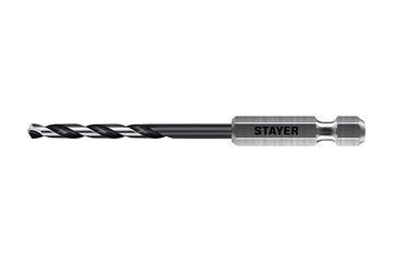 STAYER НЕХ-1/4″, d 3.0 х 84 мм, сверло по металлу для винтовёртов и шуруповертов IMPACT READY (29603-3) zb  29603-3