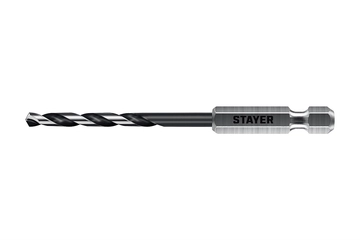 STAYER НЕХ-1/4″, d 3.2 х 89 мм, сверло по металлу для винтовёртов и шуруповертов IMPACT READY (29603-3.2) zb  29603-3.2