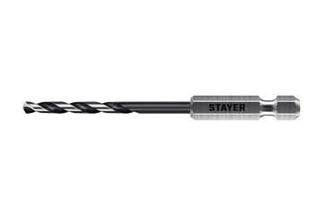 STAYER НЕХ-1/4″, d 3.5 х 93 мм, сверло по металлу для винтовёртов и шуруповертов IMPACT READY (29603-3.5) zb  29603-3.5