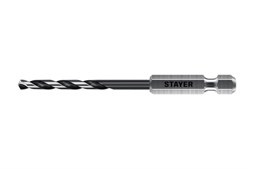 STAYER НЕХ-1/4″, d 4.0 х 98 мм, сверло по металлу для винтовёртов и шуруповертов IMPACT READY (29603-4) zb  29603-4