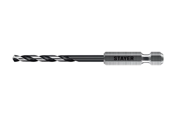 STAYER НЕХ-1/4″, d 4.2 х 98 мм, сверло по металлу для винтовёртов и шуруповертов IMPACT READY (29603-4.2) zb  29603-4.2