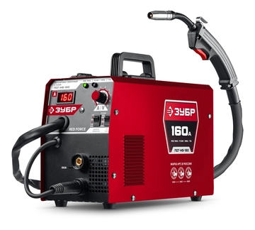 ЗУБР RED FORCE, MIG / MAG, FCAW, MMA, TIG, 160 А, полуавтомат сварочный, с газом / без газа, горелка ПСГ-180 (ПСГ-М5-160) zb  псг-м5-160